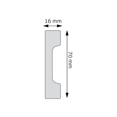 LPC-23A listwa w kolorze aluminium Creativa by Cezar